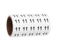 PATIKIL 1000pcs 0.6" Number Stickers, Number 11 Sticker Numbers Labels Round Small Vinyl Self Adhesive Label Circle Decals 1 Roll Dots for Photo Album Poster Organize Inventory, Black