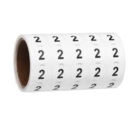 PATIKIL 1000pcs 0.6" Number Stickers, Number 2 Sticker Numbers Labels Round Small Vinyl Self Adhesive Label Circle Decals 1 Roll Dots for Photo Album Poster Organize Inventory, Black