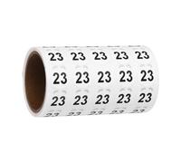 PATIKIL 1000pcs 0.6" Number Stickers, Number 23 Sticker Numbers Labels Round Small Vinyl Self Adhesive Label Circle Decals 1 Roll Dots for Photo Album Poster Organize Inventory, Black