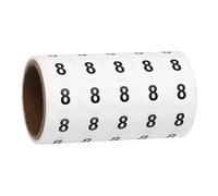 PATIKIL 1000pcs 0.6" Number Stickers, Number 8 Sticker Numbers Labels Round Small Vinyl Self Adhesive Label Circle Decals 1 Roll Dots for Photo Album Poster Organize Inventory, Black