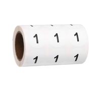 PATIKIL 1000pcs 1.2" Number Stickers, Number 1 Sticker Numbers Labels Round Small Vinyl Self Adhesive Label Circle Decals 1 Roll Dots for Photo Album Poster Organize Inventory, Black