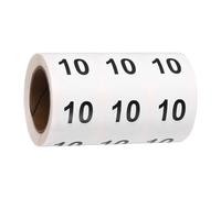PATIKIL 1000pcs 1.2" Number Stickers, Number 10 Sticker Numbers Labels Round Small Vinyl Self Adhesive Label Circle Decals 1 Roll Dots for Photo Album Poster Organize Inventory, Black