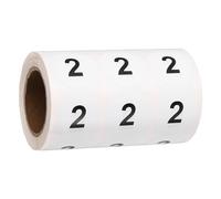 PATIKIL 1000pcs 1.2" Number Stickers, Number 2 Sticker Numbers Labels Round Small Vinyl Self Adhesive Label Circle Decals 1 Roll Dots for Photo Album Poster Organize Inventory, Black