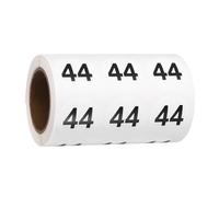 PATIKIL 1000pcs 1.2" Number Stickers, Number 44 Sticker Numbers Labels Round Small Vinyl Self Adhesive Label Circle Decals 1 Roll Dots for Photo Album Poster Organize Inventory, Black