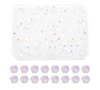 PATIKIL 1000pcs 3mm Bicone Glass Crystal Beads, Faceted Glass Spacer Beads with Box for Jewelry Making Bracelet Necklace Earrings DIY Suncatcher Craft, White AB