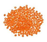 PATIKIL 1000pcs 4mm Bicone Glass Crystal Beads, Faceted Glass Spacer Beads for Jewelry Making Bracelet Necklace Earrings DIY Suncatcher Craft, Orange Red