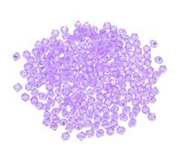 PATIKIL 1000pcs 4mm Bicone Glass Crystal Beads, Faceted Glass Spacer Beads for Jewelry Making Bracelet Necklace Earrings DIY Suncatcher Craft, Crystal Purple
