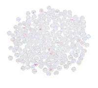 PATIKIL 1000pcs 4mm Bicone Glass Crystal Beads, Faceted Glass Spacer Beads for Jewelry Making Bracelet Necklace Earrings DIY Suncatcher Craft, Colorful White AB