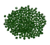PATIKIL 1000pcs 4mm Bicone Glass Crystal Beads, Faceted Glass Spacer Beads for Jewelry Making Bracelet Necklace Earrings DIY Suncatcher Craft, Green