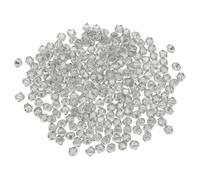PATIKIL 1000pcs 4mm Bicone Glass Crystal Beads, Faceted Glass Spacer Beads for Jewelry Making Bracelet Necklace Earrings DIY Suncatcher Craft, Transparent Gray