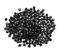 PATIKIL 1000pcs 4mm Bicone Glass Crystal Beads, Faceted Glass Spacer Beads for Jewelry Making Bracelet Necklace Earrings DIY Suncatcher Craft, Black