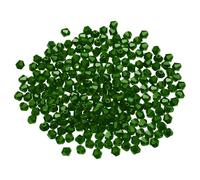 PATIKIL 1000pcs 4mm Bicone Glass Crystal Beads, Faceted Glass Spacer Beads for Jewelry Making Bracelet Necklace Earrings DIY Suncatcher Craft, Dark Green