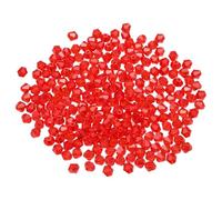 PATIKIL 1000pcs 4mm Bicone Glass Crystal Beads, Faceted Glass Spacer Beads for Jewelry Making Bracelet Necklace Earrings DIY Suncatcher Craft, Dark Red