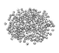 PATIKIL 1000pcs 4mm Bicone Glass Crystal Beads, Faceted Glass Spacer Beads for Jewelry Making Bracelet Necklace Earrings DIY Suncatcher Craft, Silver Tone