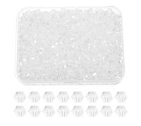 PATIKIL 1000pcs 4mm Bicone Glass Crystal Beads, Faceted Glass Spacer Beads with Box for Jewelry Making Bracelet Necklace Earrings DIY Suncatcher Craft, Pure White