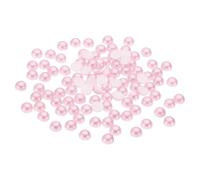 PATIKIL 1000Pcs Flatback Pearls Beads for Crafting, 6mm Half Round Resin Beads Flatback Pearls for Nail Charms Handmade Phone Case Embellishment, Light Pink