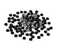 PATIKIL 1000Pcs Flatback Pearls Beads for Crafting, 6mm Half Round Resin Beads Flatback Pearls for Nail Charms Handmade Phone Case Embellishment, Black