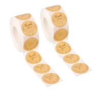 PATIKIL 1000Pcs Thank You Stickers, 1" Round Self-Adhesive Labels Small Thank You Stickers Roll for Small Business Sealing Box Envelope, Thank You Style9