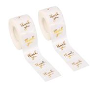 PATIKIL 1000Pcs Thank You Stickers, 1" Round Self-Adhesive Labels Small Thank You Stickers Roll for Small Business Sealing Box Envelope, Thank You Style14