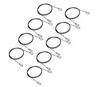 PATIKIL 100cm Safety Cable Lock, 9Pcs Stainless Steel 2mm Dia Security Wire Rope with Double Loop Double Loop for Stage Lighting Luggage Lock, Black