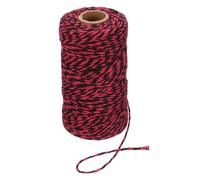 PATIKIL 100m Butcher String Twine, 2mm Cotton Bakers Decorative Twine String Rope Cord for Gift Wrapping Arts Crafts Party Kitchen Gardening, Red Black