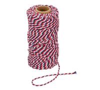 PATIKIL 100m Butcher String Twine, 2mm Cotton Bakers Decorative Twine String Rope Cord for Gift Wrapping Arts Crafts Party Kitchen Gardening, Red Blue White