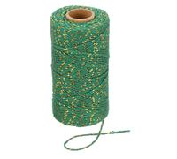 PATIKIL 100m Butcher String Twine, 2mm Cotton Bakers Decorative Twine String Rope Cord for Gift Wrapping Arts Crafts Party Kitchen Gardening, Green Gold