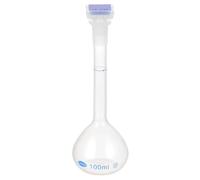 PATIKIL 100ml Volumetric Flask, Polypropylene Graduated Volumetric Measuring Flask with Plug Cap Tolerance 0.3ml for Laboratory Science Experiment, Translucent