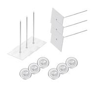PATIKIL 100mm Self Stick Insulation Pins, 50Sets 2in Self Locking Washers Aluminum Insulation Hangers Cap Round Washers for Foam Board Wall Floor Ceiling