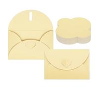 PATIKIL 100Pack Small Gift Cards Envelopes, Heart Clasp Beige Mini Card Envelopes for Business Card Easter Wedding Greeting Graduation Party Invitation, 4X3 Inches