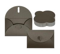 PATIKIL 100Pack Small Gift Cards Envelopes, Heart Clasp Brown Mini Card Envelopes for Business Card Easter Wedding Greeting Graduation Party Invitation, 4X3 Inches