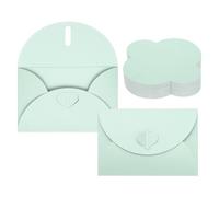 PATIKIL 100Pack Small Gift Cards Envelopes, Heart Clasp Light Blue Mini Card Envelopes for Business Card Easter Wedding Greeting Graduation Party Invitation, 4X3 Inches