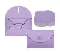 PATIKIL 100Pack Small Gift Cards Envelopes, Heart Clasp Purple Mini Card Envelopes for Business Card Easter Wedding Greeting Graduation Party Invitation, 4X3 Inches