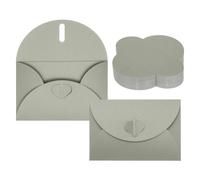 PATIKIL 100Pack Small Gift Cards Envelopes, Heart Clasp Silver Mini Card Envelopes for Business Card Easter Wedding Greeting Graduation Party Invitation, 4X3 Inches