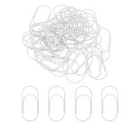 PATIKIL 100pcs 2inch Paper Clip, 50mm Large Paper Clip Cute Huge Metal Clips Rust-Proof Strong Durable Bulk Big for Office, White