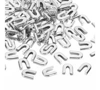 PATIKIL 100Pcs 8mm 1/3inch Width Spiral Boning Tips for Sewing, Galvanized Carbon Steel Corset Boning Tips Covers End Cap for Costume Bridal Dress, Silver Tone