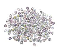 PATIKIL 100pcs 8mm Bicone Glass Crystal Beads, Faceted Glass Spacer Beads for Jewelry Making Bracelet Necklace Earrings DIY Suncatcher Craft, Red Green