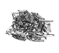 PATIKIL 100Pcs Badge Pins, 30mm Safety Pins Bar Badge Name Tag Bulk Flat Back Strips Medium for Clothes DIY Crafts, Black