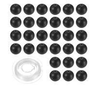 PATIKIL 100Pcs Black Agate Beads, 6mm Natural Stone Beads Loose Round Gemstone Spacer Genuine Real Stone with Crystal Stretch Cord for Jewelry Making DIY Bracelets Necklaces