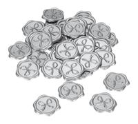 PATIKIL 100Pcs Bow Wax Seal Stickers, Butterfly Knot Embossed Self Adhesive Backed Envelopes Seal Sticker Accessories for Wedding Invitation Letter Birthday Party Gift, Silver