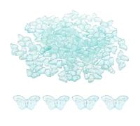 PATIKIL 100Pcs Green Crystal Butterfly Beads, Translucent Czech Glass Beads, Spacer Bead for DIY Jewelry Making Bracelets Necklace