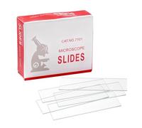 PATIKIL 100pcs Microscope Slides, 1x3 Inch 7101 Glass Slides Blank Kit Transparent for Microscope Laboratory Sample Observe