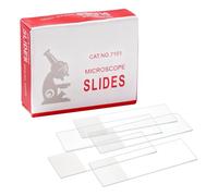 PATIKIL 100pcs Microscope Slides, 1x3 Inch 7105 Glass Slides Blank Kit Transparent for Microscope Laboratory Sample Observe