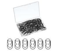 PATIKIL 100pcs Paper Clip, Cat Shape Paper Clip Small Cute Rust-Proof Metal Strong Durable Bulk for Office Home Rust-Proof Metal Strong Durable Bulk for Office Home, 22mm, Black