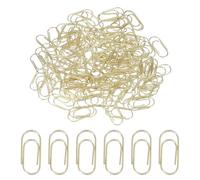 PATIKIL 100pcs Paper Clip, Mini Shape Paper Clip Small Cute Rust-Proof Metal Strong Durable Bulk for Office Home Rust-Proof Metal Strong Durable Bulk for Office Home, 15mm, Gold