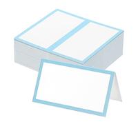 PATIKIL 100Pcs Table Place Cards, 3.5 x 2 Inches Blank Name Place Cards for Table Setting Wedding Reception Buffet, Light Blue