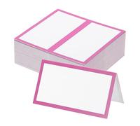 PATIKIL 100Pcs Table Place Cards, 3.5 x 2 Inches Blank Name Place Cards for Table Setting Wedding Reception Buffet, Pink