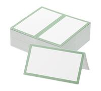 PATIKIL 100Pcs Table Place Cards, 3.5 x 2 Inches Blank Name Place Cards for Table Setting Wedding Reception Buffet, Green
