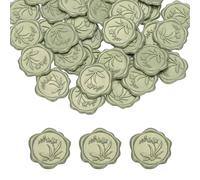 PATIKIL 100Pcs Wax Seal Stickers Shimmery Bronze Gold Envelope Seal Sticker | Self-Adhesive Wax Stamp,Wedding Invitation Accessories,for Wedding Party Birthday Gift Wrapping Anniversary