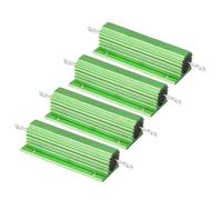 PATIKIL 100W 12 Ohm Aluminum Shell Resistor, 4 Pack Aluminum Housing Resistor Housed Case Wirewound Resistors Screw Tap Power Resistor 5% Tolerance, Green